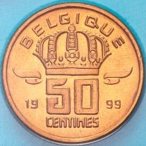 Бельгия 50 сантимов 1999 год. Французский вариант. BU