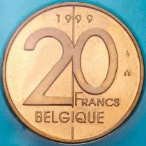 Бельгия 20 франков 1999 год. Французский вариант. BU