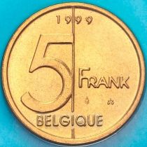 Бельгия 5 франков 1999 год. Французский вариант. BU