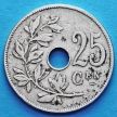 Монета Бельгии 25 сантим 1908 год. Фламандский вариант