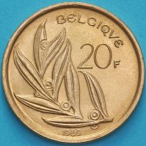 Бельгия 20 франков 1989 год. Французский вариант. BU
