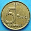 Монета Бельгии 5 франков 1998 год. Французский вариант