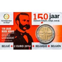 Бельгия 2 евро 2014 год. Красный Крест