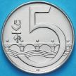 Монета Чехия 5 крон 2016 год.