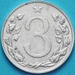 Монета Чехословакия 3 геллера 1953 год.