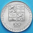 Монета Чехословакии 100 крон 1991 год. Вольфганг Моцарт. Серебро.