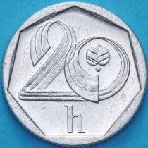 Чехия 20 геллеров 1993 год.