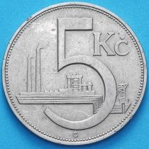 Чехословакия 5 крон 1938 год.