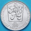 Монета Чехословакия 100 крон 1985 год. Хоккей. Серебро