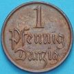 Монета Данциг 1 пфенниг 1937 год. №2