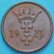 Монета Данциг 2 пфенниг 1923 год.