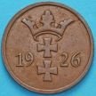 Монета Данцига 2 пфенниг 1926 год. №2