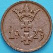 Монета Данциг 1 пфенниг 1923 год. 