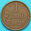 Монета Данциг 1 пфенниг 1937 год. №1