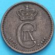 Монета Дания 1 эре 1897 год.