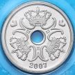 Монета Дания 1 крона 2007 год. BU