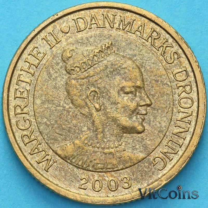 Монета Дания 20 крон 2003 год. VF