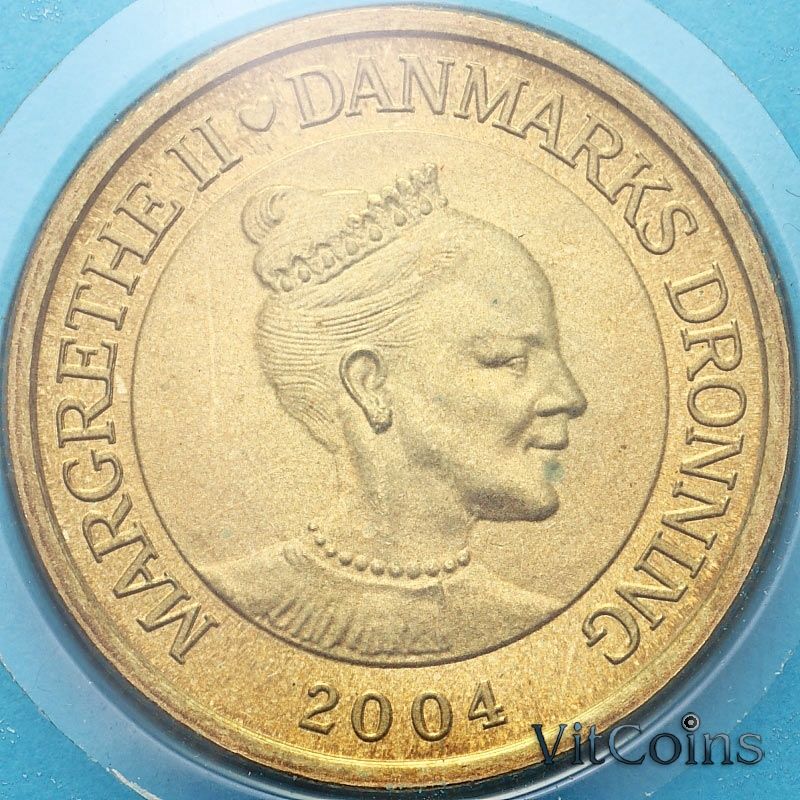 Монета Дания 20 крон 2004 год. Водонапорная башня Сванеке. BU Монета Дания 20 крон 2004 год. Водонапорная башня Сванеке. BU