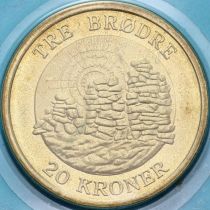 Дания 20 крон 2006 год. Скалы Три брата. BU