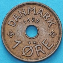 Дания 1 эре 1937 год.