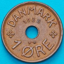 Дания 1 эре 1938 год.
