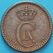Монета Дания 1 эре 1889 год.