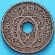 Монета Дания 1 эре 1928 год.