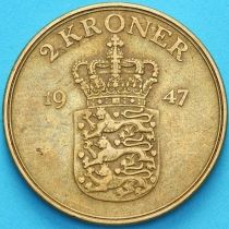 Дания 2 кроны 1947 год. Фредерик IX.