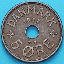 Дания 5 эре 1932 год.