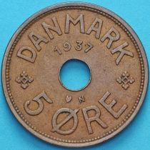Дания 5 эре 1937 год.