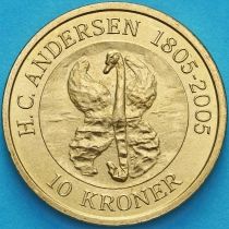 Дания 10 крон 2005 год. Ганс Христиан Андерсен. Гадкий утёнок