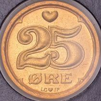 Дания 25 эре 1990 год. BU