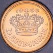 Монета Дания 50 эре 1990 год. BU