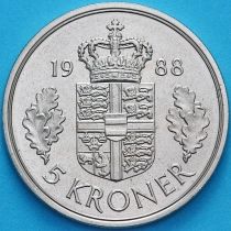 Дания 5 крон 1988 год.