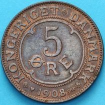 Дания 5 эре 1908 год. VBP Дания 5 эре 1908 год. VBP