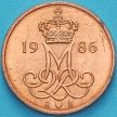 Монета Дания 5 эре 1986 год.