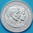 Монета Дании 2 кроны 1923 год. Серебряная годовщина свадьбы. Серебро.