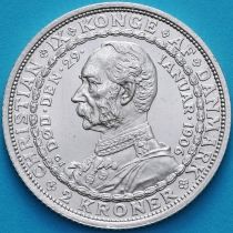 Дания 2 кроны 1906 год. Кристиан IX и Фредерик VIII. Серебро.