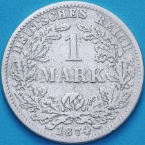 Германия 1 марка 1874 год.  Германия 1 марка 1874 год.