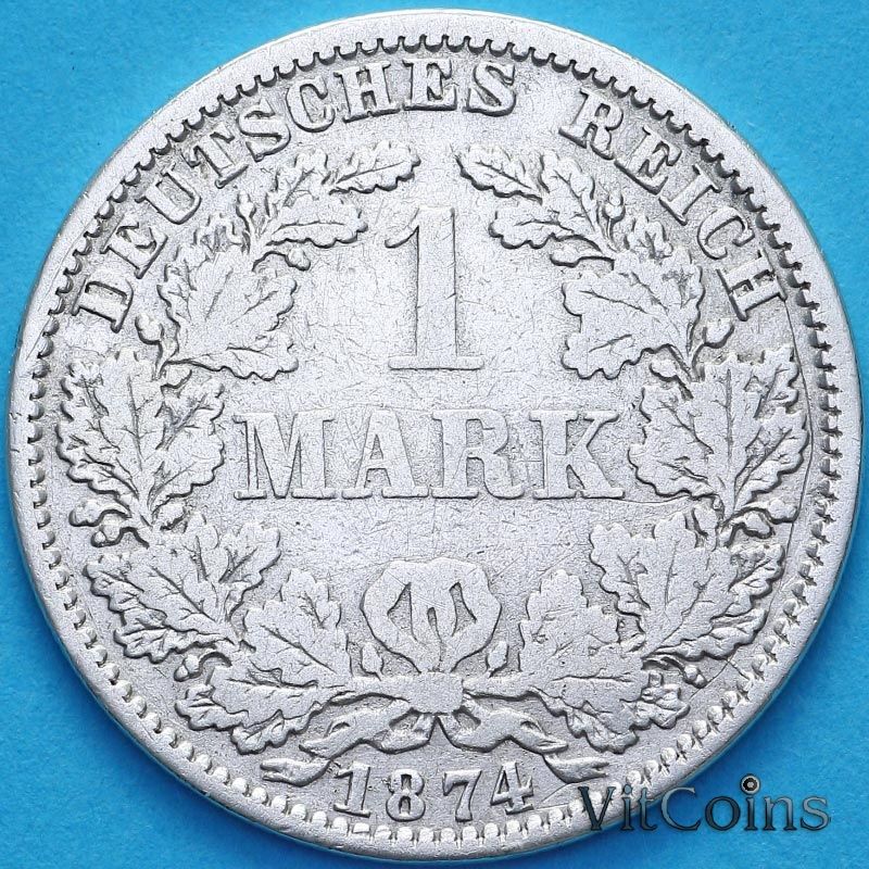 Монета Германия 1 марка 1874 год. А