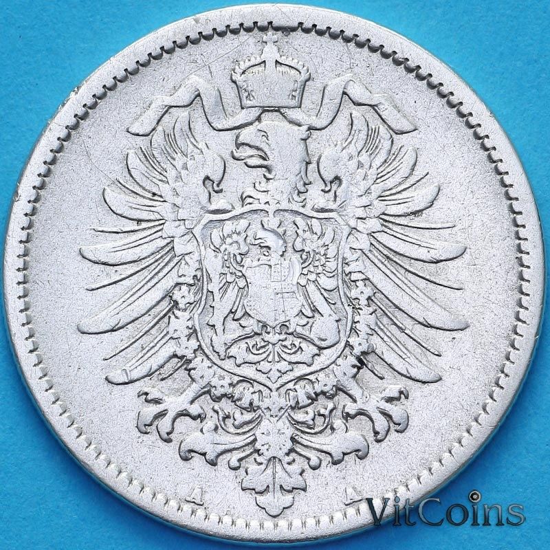 Монета Германия 1 марка 1876 год. А