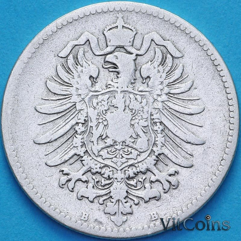 Монета Германия 1 марка 1874 год. B