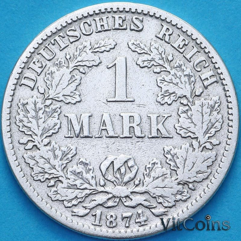 Монета Германия 1 марка 1874 год. Е