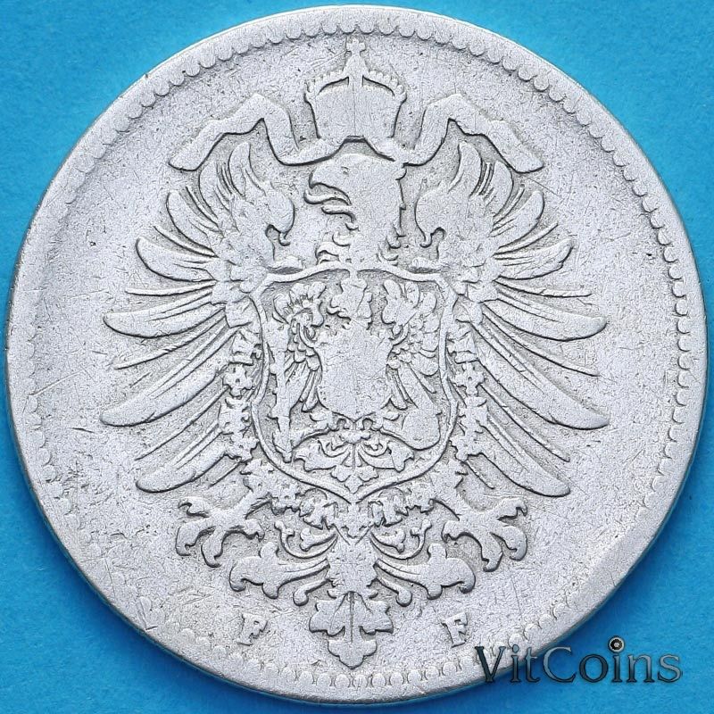 Монета Германия 1 марка 1876 год. F