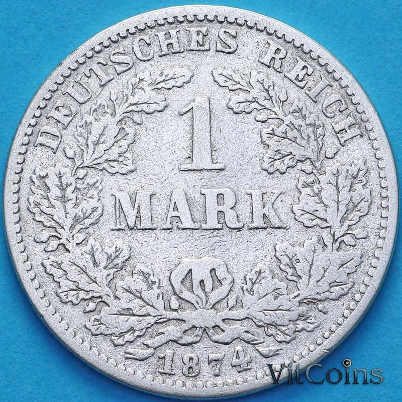 Монета Германия 1 марка 1874 год. G