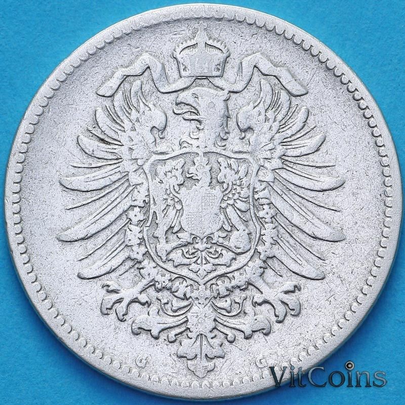 Монета Германия 1 марка 1874 год. G