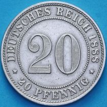 Германия 20 пфеннигов 1888 год. А. №2