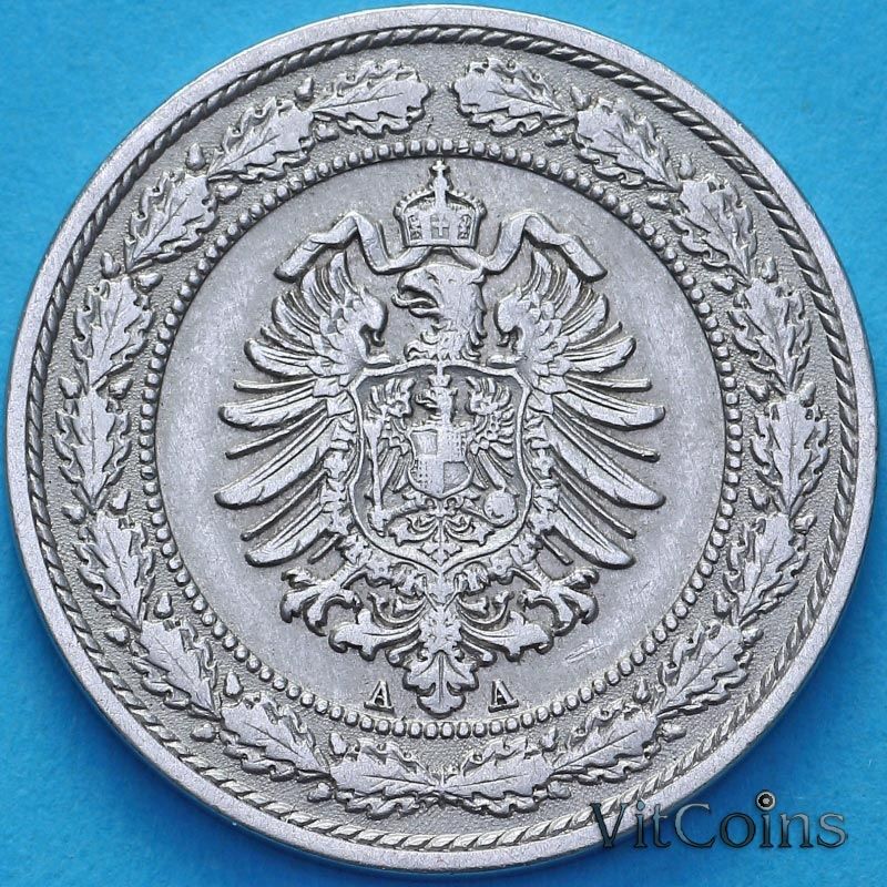 Монета Германия 20 пфеннигов 1888 год. А. №1