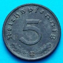 Германия 5 рейхспфеннигов 1941 год. Монетный двор Е.