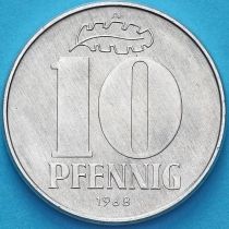 ГДР 10 пфеннигов 1968 год.